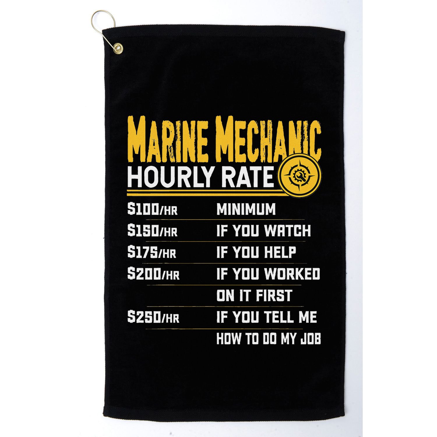 Best Marine Mechanic Hourly Rate Golf Towel