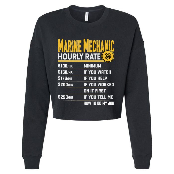 Best Marine Mechanic Hourly Rate Cropped Pullover Crew