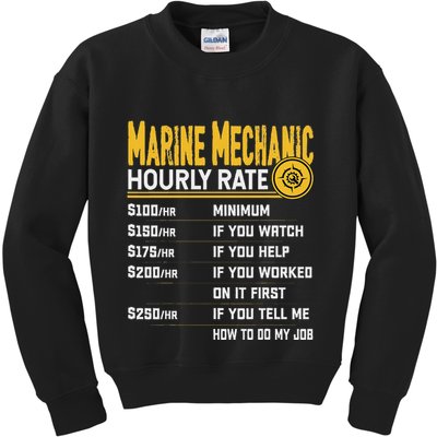 Best Marine Mechanic Hourly Rate Kids Sweatshirt