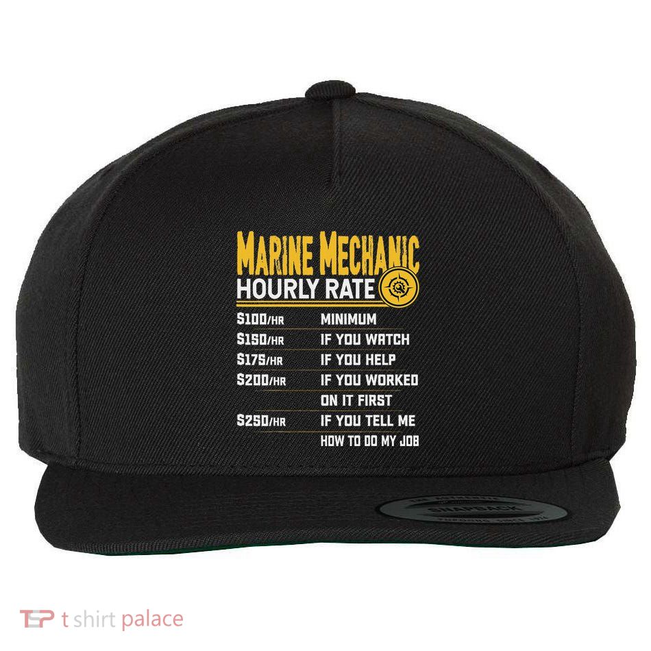 Best Marine Mechanic Hourly Rate Wool Snapback Cap