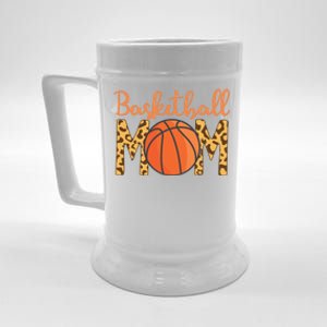 Basketball Mom Mother's Day Leopard Print Basketball Mom Gift Beer Stein