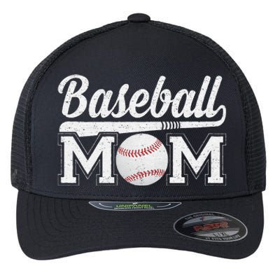 Baseball Mom Mothers Day For Mama Mommy Of Baseball Player Flexfit Unipanel Trucker Cap