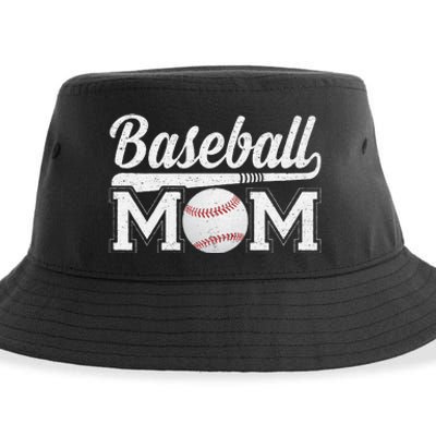 Baseball Mom Mothers Day For Mama Mommy Of Baseball Player Sustainable Bucket Hat