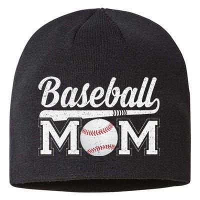 Baseball Mom Mothers Day For Mama Mommy Of Baseball Player Sustainable Beanie