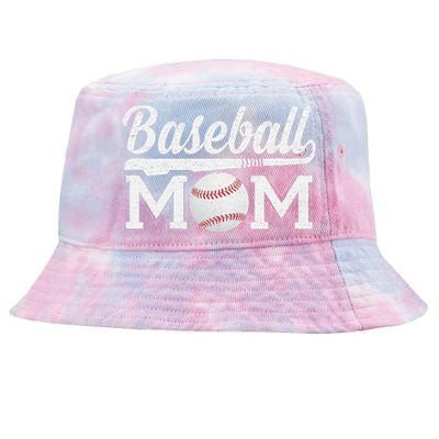 Baseball Mom Mothers Day For Mama Mommy Of Baseball Player Tie-Dyed Bucket Hat