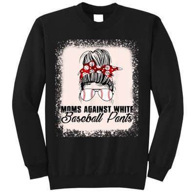 Baseball Mom Moms Against White Baseball Pants Sweatshirt