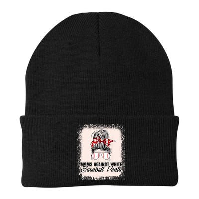 Baseball Mom Moms Against White Baseball Pants Beanie
