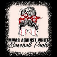 Baseball Mom Moms Against White Baseball Pants Drawstring Bag