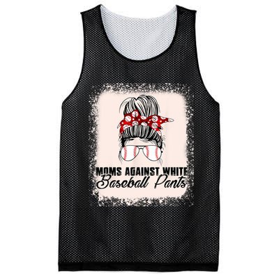 Baseball Mom Moms Against White Baseball Pants Mesh Reversible Basketball Jersey Tank