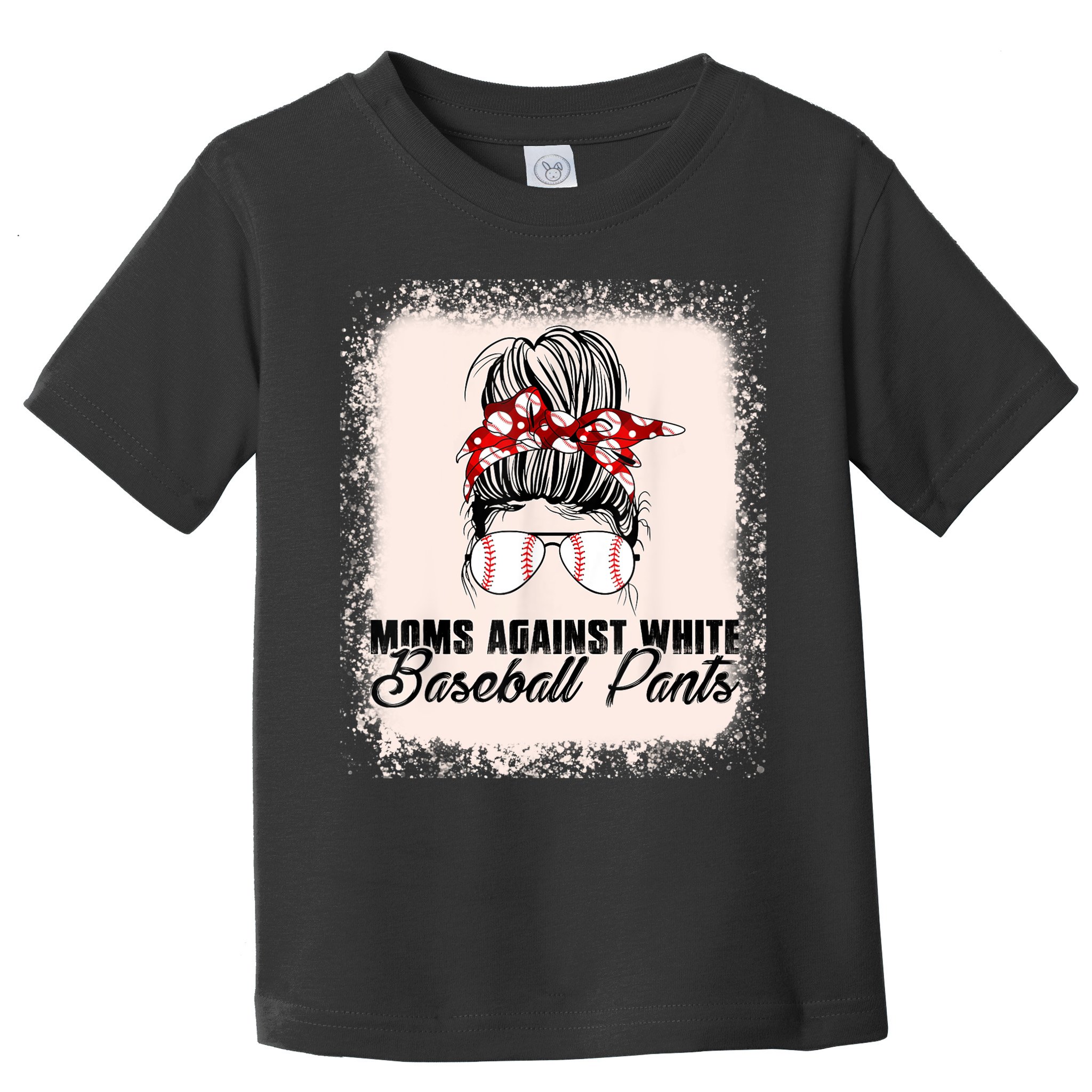Baseball Mom Moms Against White Baseball Pants Toddler T-Shirt