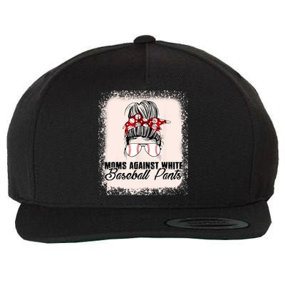Baseball Mom Moms Against White Baseball Pants Wool Snapback Cap