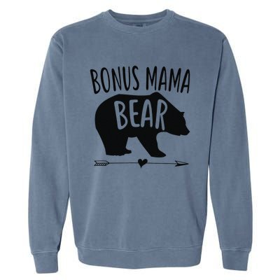 Bonus Mama Mom Bear Stepmom Mother's Day Gift Garment-Dyed Sweatshirt