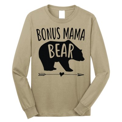 Bonus Mama Mom Bear Stepmom Mother's Day Gift Long Sleeve Shirt