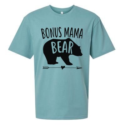 Bonus Mama Mom Bear Stepmom Mother's Day Gift Sueded Cloud Jersey T-Shirt