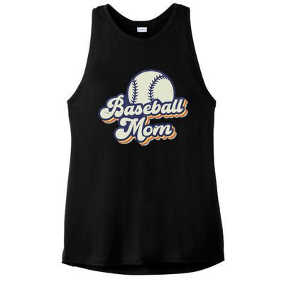 Baseball Mom Mama MotherS Day Vintage Retro Funny Women Ladies PosiCharge Tri-Blend Wicking Tank