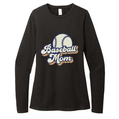 Baseball Mom Mama MotherS Day Vintage Retro Funny Women Womens CVC Long Sleeve Shirt