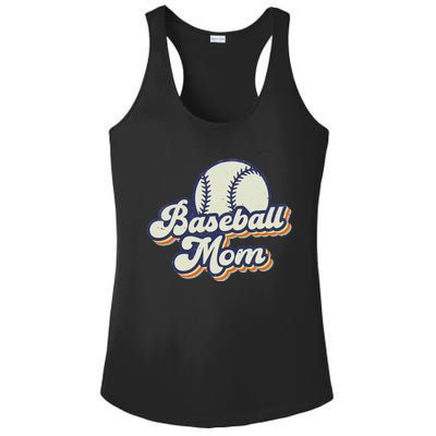 Baseball Mom Mama MotherS Day Vintage Retro Funny Women Ladies PosiCharge Competitor Racerback Tank