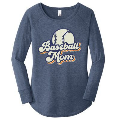 Baseball Mom Mama MotherS Day Vintage Retro Funny Women Women's Perfect Tri Tunic Long Sleeve Shirt