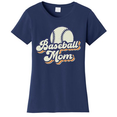 Baseball Mom Mama MotherS Day Vintage Retro Funny Women Women's T-Shirt