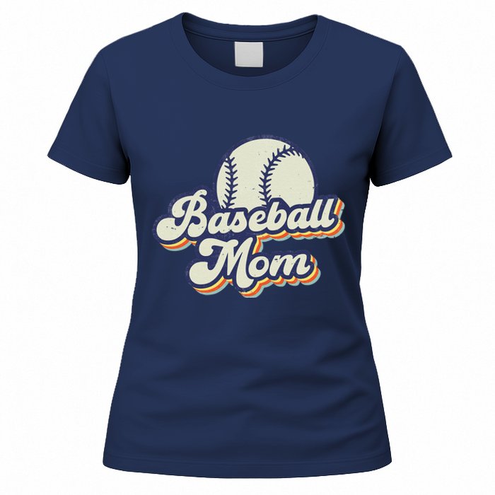 Baseball Mom Mama MotherS Day Vintage Retro Funny Women Women's T-Shirt