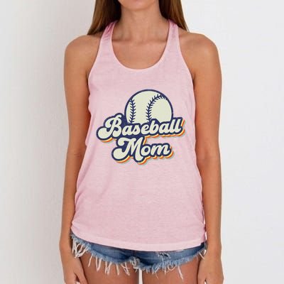 Baseball Mom Mama MotherS Day Vintage Retro Funny Women Women's Knotted Racerback Tank