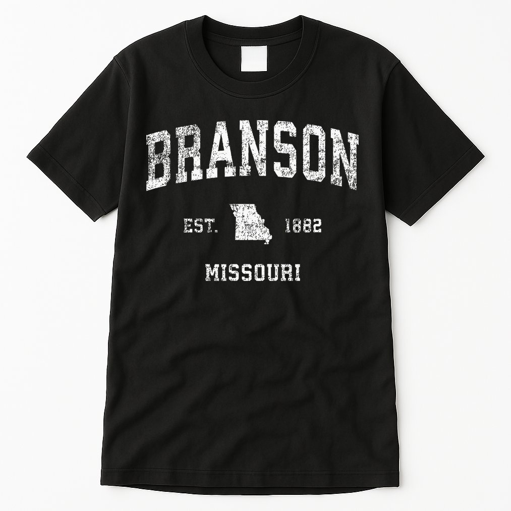 Branson Missouri Mo Vintage Athletic Sports Design Tall T-Shirt