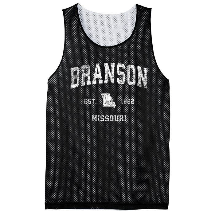 Branson Missouri Mo Vintage Athletic Sports Design Mesh Reversible Basketball Jersey Tank