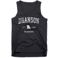 Branson Missouri Mo Vintage Athletic Sports Design Tank Top