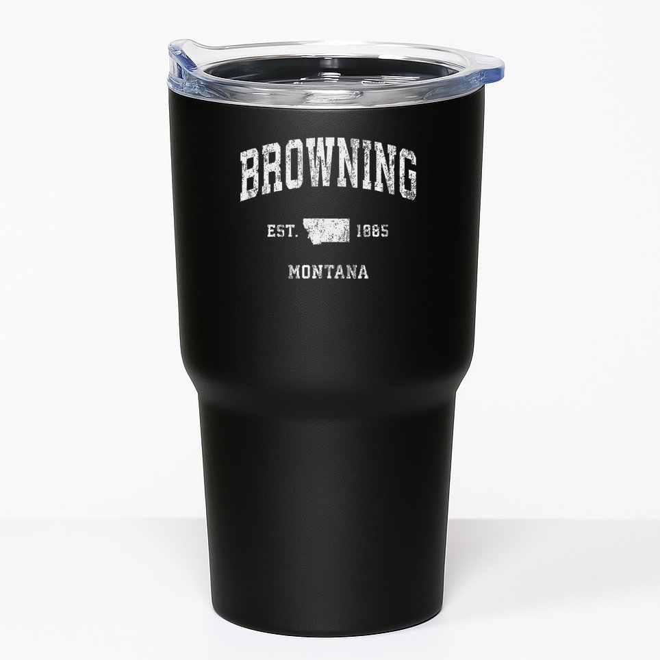 Browning Montana Mt Vintage Athletic Sports Design Tumbler
