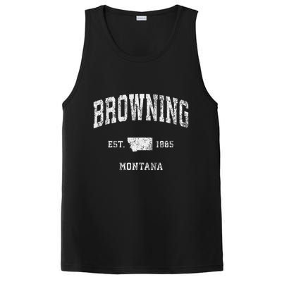 Browning Montana Mt Vintage Athletic Sports Design PosiCharge Competitor Tank
