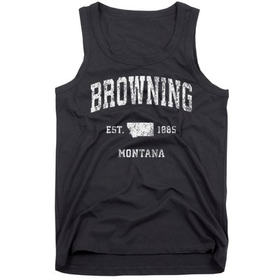 Browning Montana Mt Vintage Athletic Sports Design Tank Top