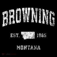 Browning Montana Mt Vintage Athletic Sports Design Tank Top