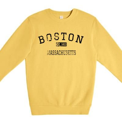 Boston Massachusetts Ma Vintage Premium Crewneck Sweatshirt