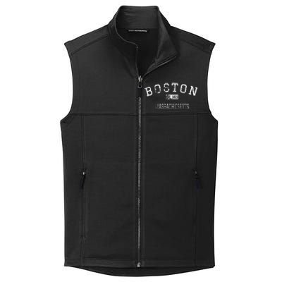 Boston Massachusetts Ma Vintage Collective Smooth Fleece Vest