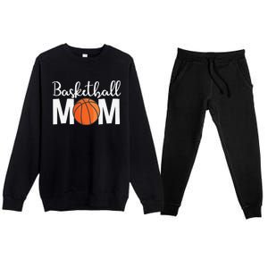 Basketball Mom Mothers Day Basketball Mom Premium Crewneck Sweatsuit Set