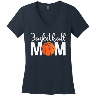 Basketball Mom Mothers Day Basketball Mom Women's V-Neck T-Shirt