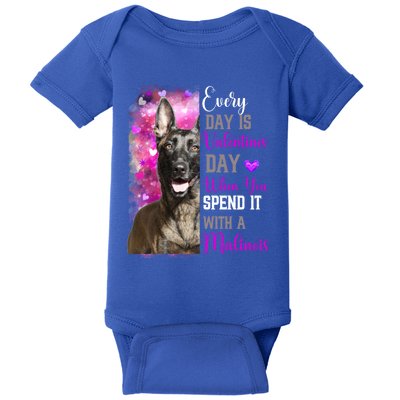 Belgium Malinois Mom Funny Valentines Day Dog Lovers Cool Gift Baby Bodysuit