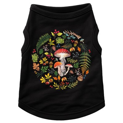 Botanical Mushroom Mycology Cottagecore Fungi Foraging Doggie Tank