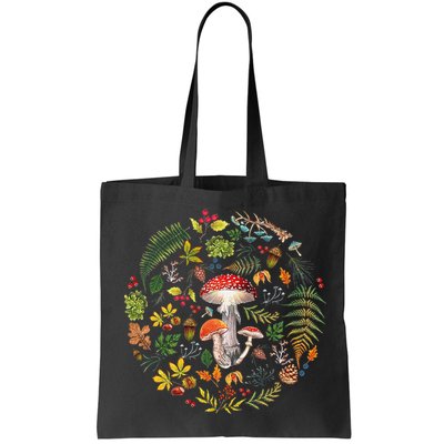 Botanical Mushroom Mycology Cottagecore Fungi Foraging Bag