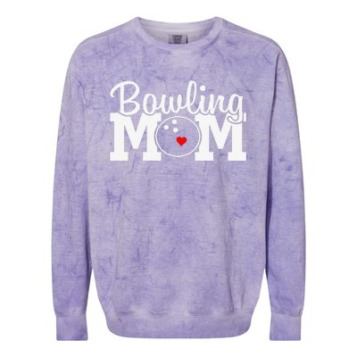 Bowling Mom Mothers Day Birthday Party For Women's Players Colorblast Crewneck Sweatshirt