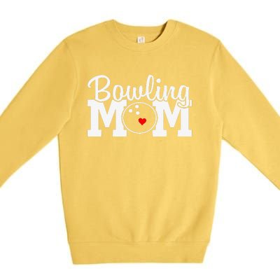 Bowling Mom Mothers Day Birthday Party For Women's Players Premium Crewneck Sweatshirt