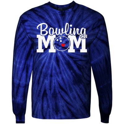 Bowling Mom Mothers Day Birthday Party For Women's Players Tie-Dye Long Sleeve Shirt