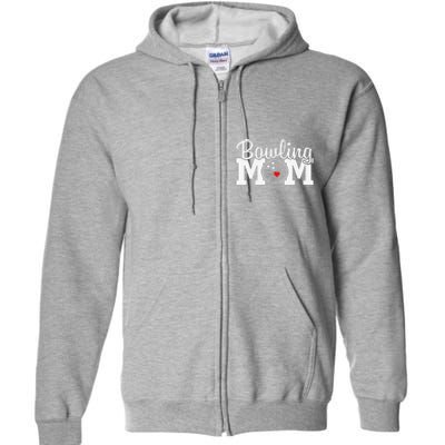 Bowling Mom Mothers Day Birthday Party For Women's Players Full Zip Hoodie