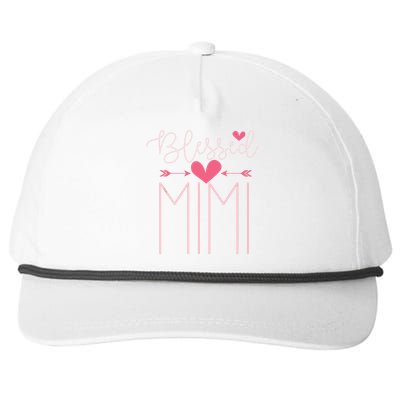 Blessed Mimi Mothers Day Grandparents Day Mimi Snapback Five-Panel Rope Hat