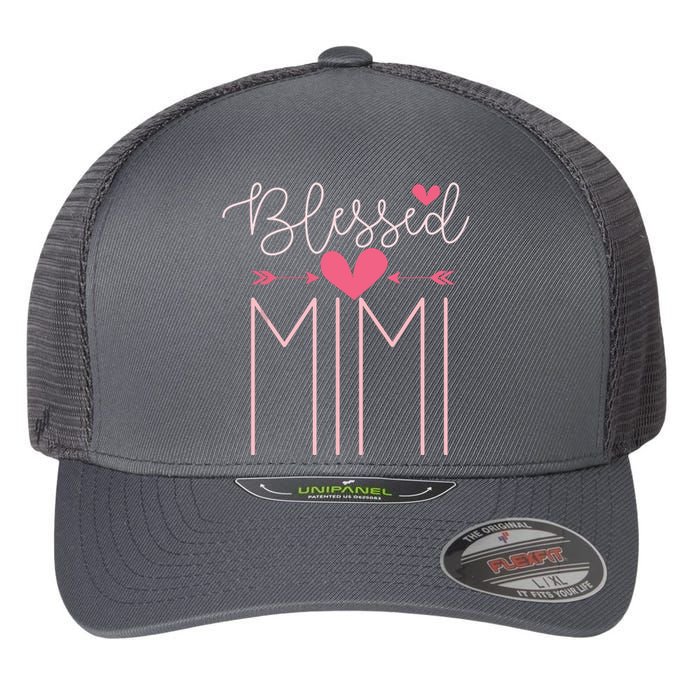 Blessed Mimi Mothers Day Grandparents Day Mimi Flexfit Unipanel Trucker Cap