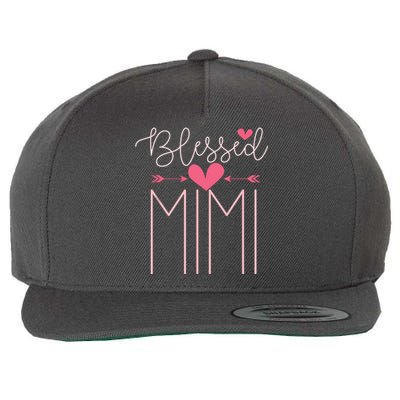 Blessed Mimi Mothers Day Grandparents Day Mimi Wool Snapback Cap