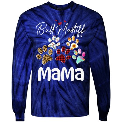 Bull Mastiff Mama Bull Mastiff Lover Tie-Dye Long Sleeve Shirt