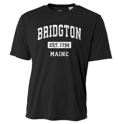 Bridgton Maine Me Vintage Sports Established Cooling Performance Crew T-Shirt