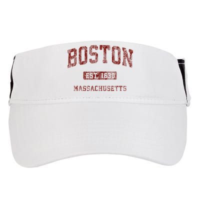 Boston Massachusetts Ma Vintage Athletic Sports Design Adult Drive Performance Visor