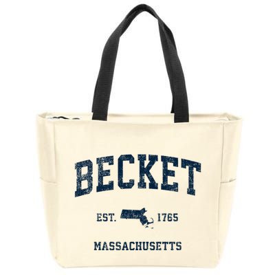 Becket Massachusetts Ma Vintage Sports Zip Tote Bag